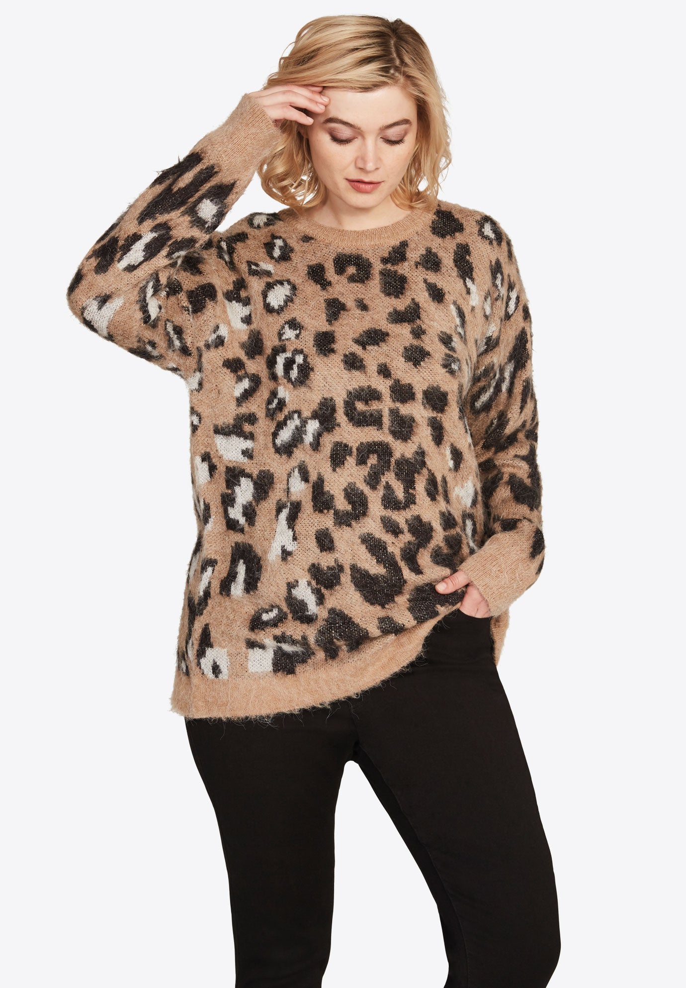 leopard cardigan sweater
