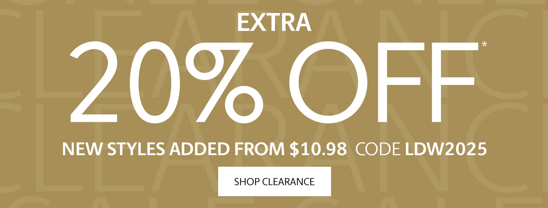 Clearance starting at $10.98