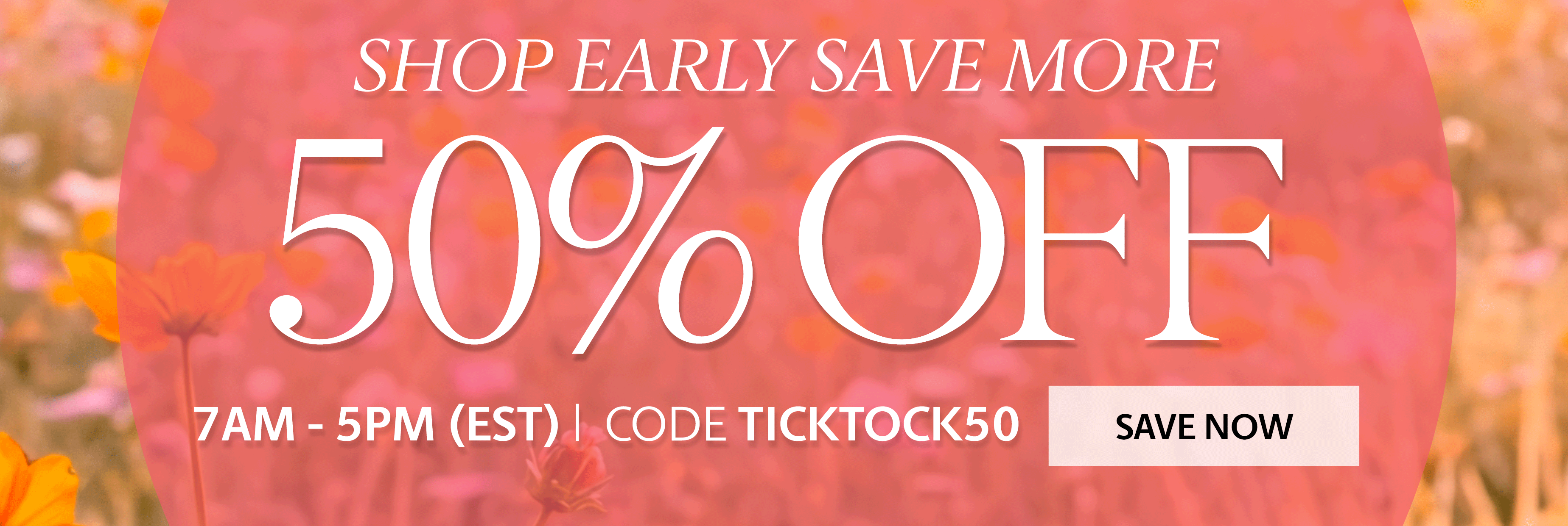 50% OFF SITEWIDE - SHOP NOW AND USE CODE: SITEWIDE