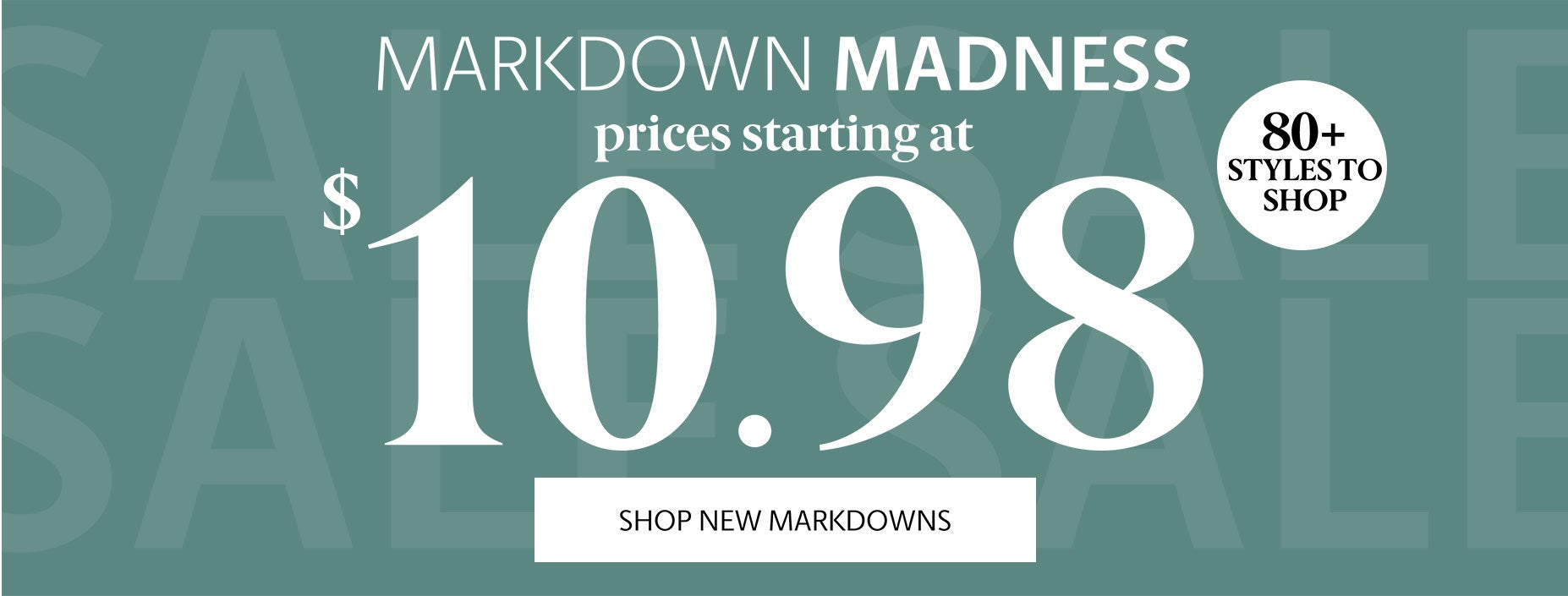 Clearance starting at $10.98