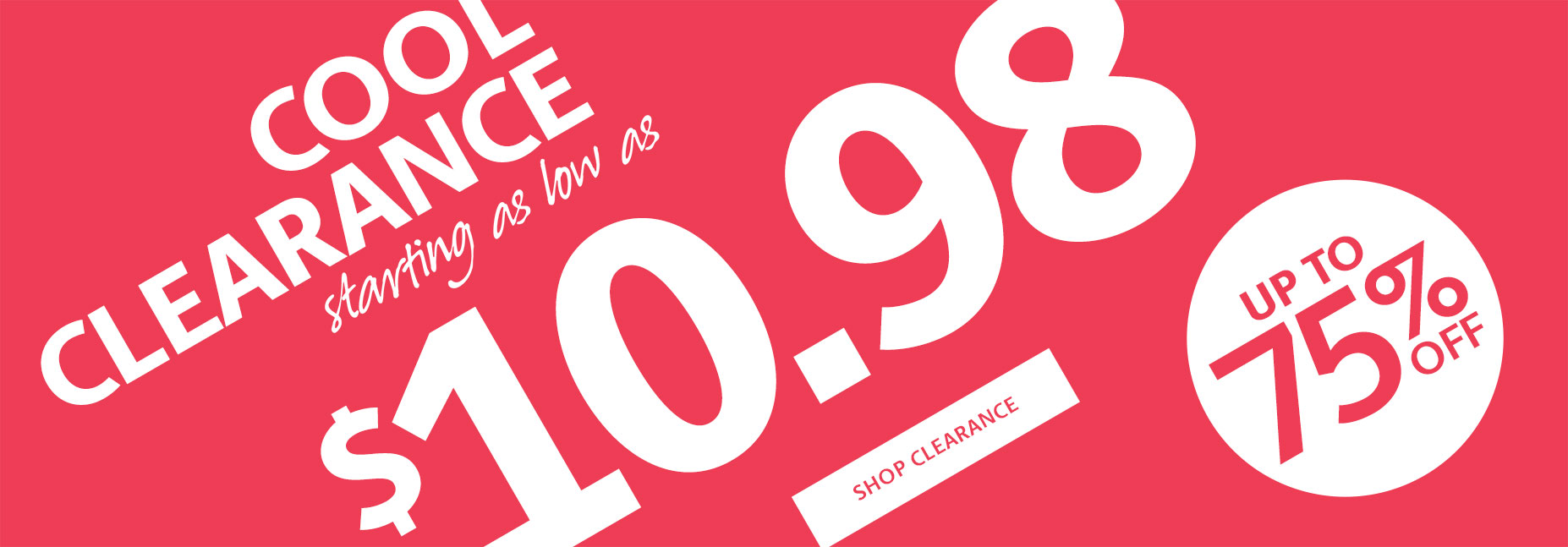 Clearance up to 75% Off