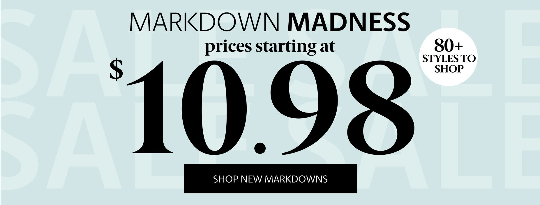 Clearance starting at $10.98