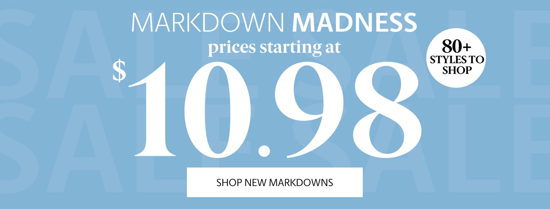 Clearance starting at $10.98