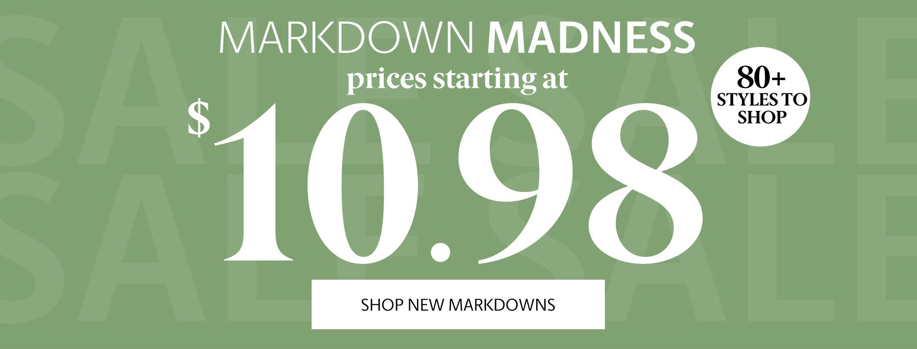 Clearance starting at $10.98