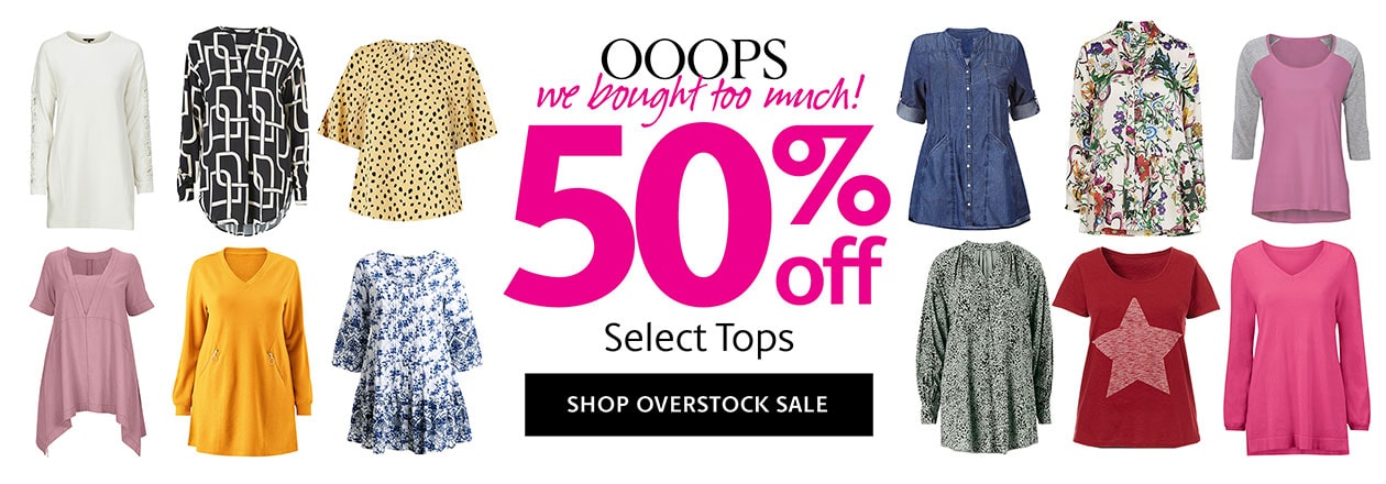 Shop Ellos Ooops we bought too much! 50% Off Select Tops!