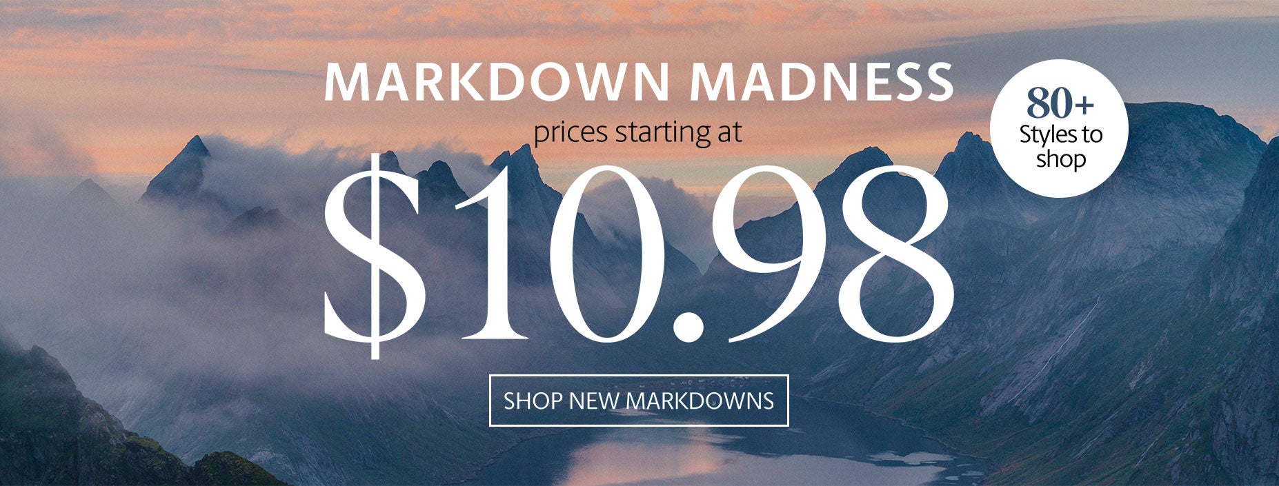 Clearance starting at $10.98
