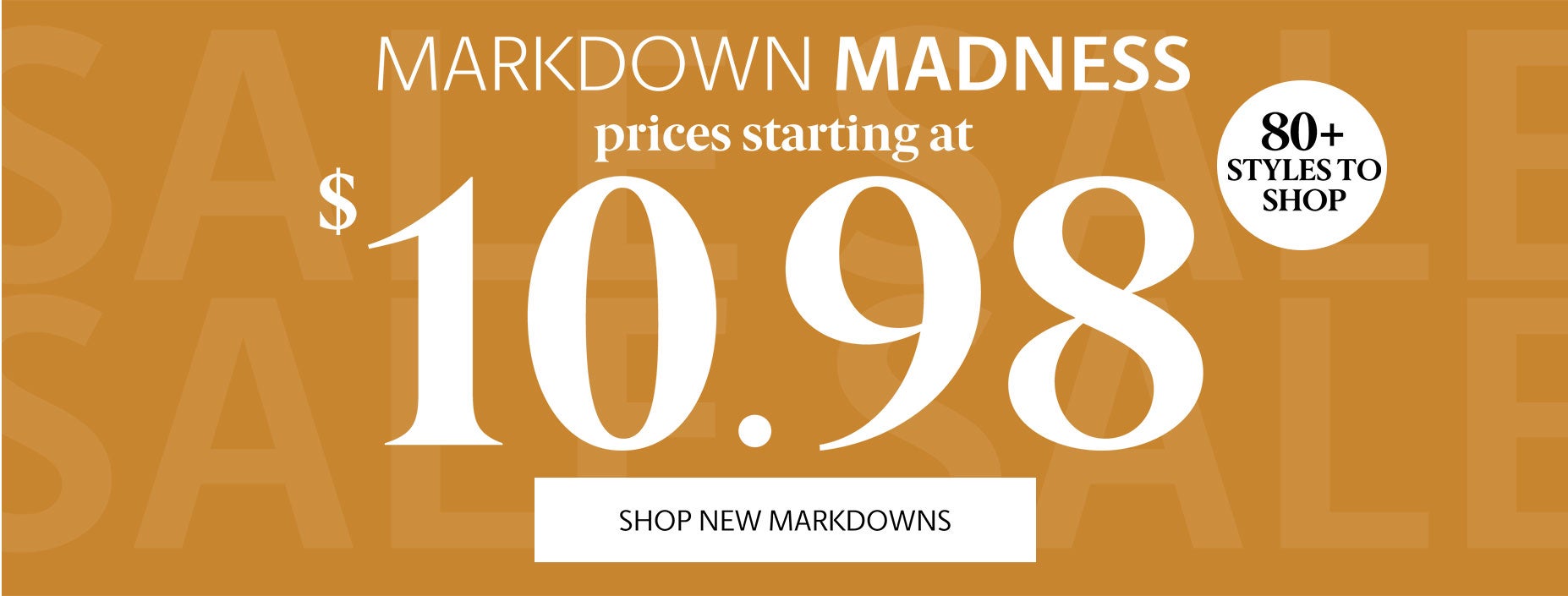 Clearance starting at $10.98