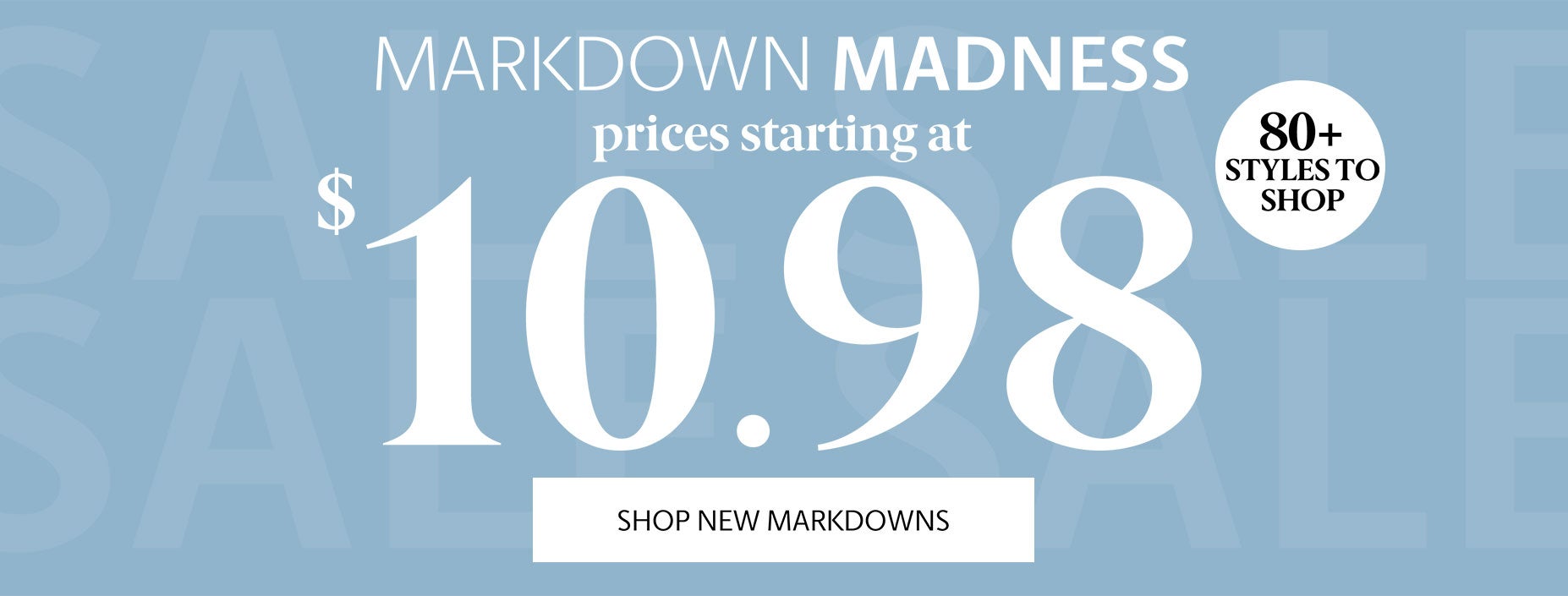 Clearance starting at $10.98