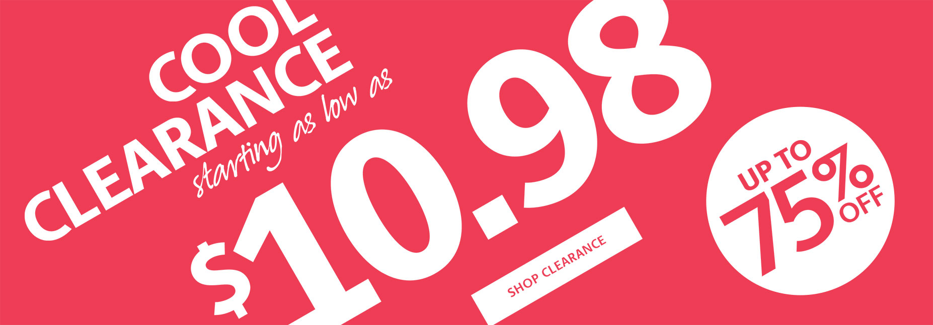 Clearance up to 75% Off