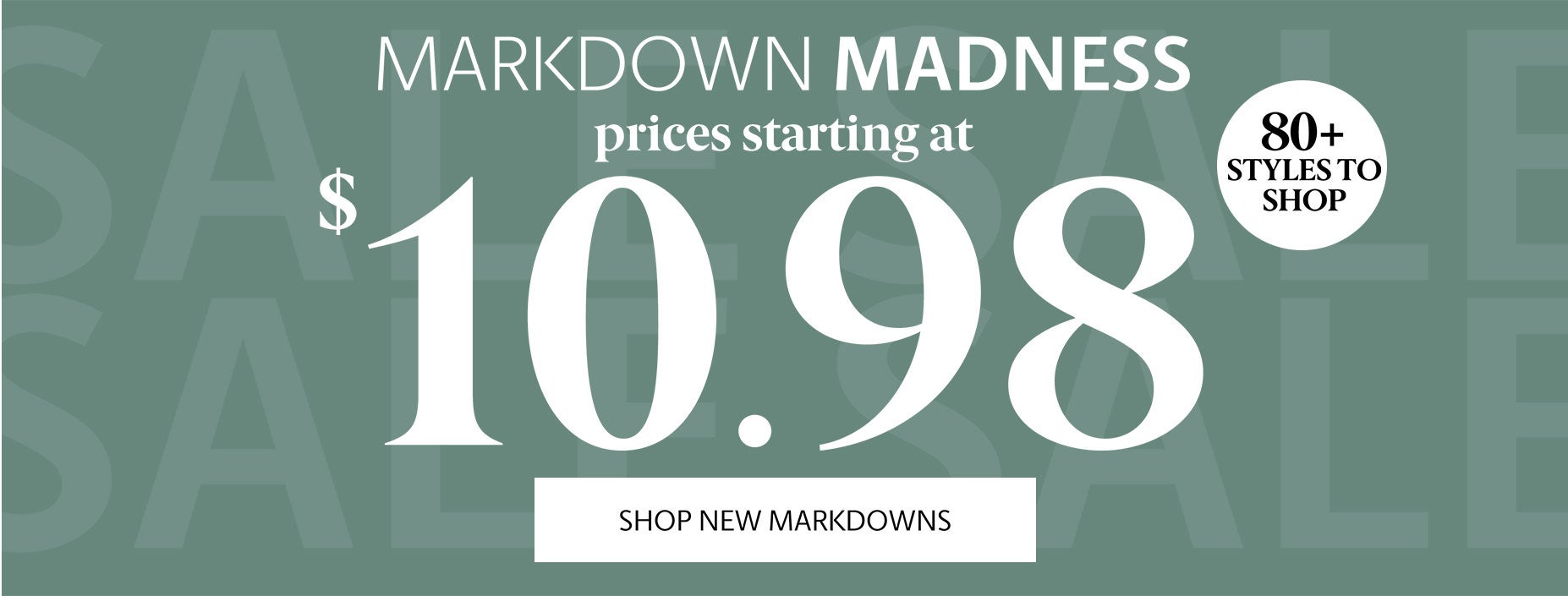 Clearance starting at $10.98